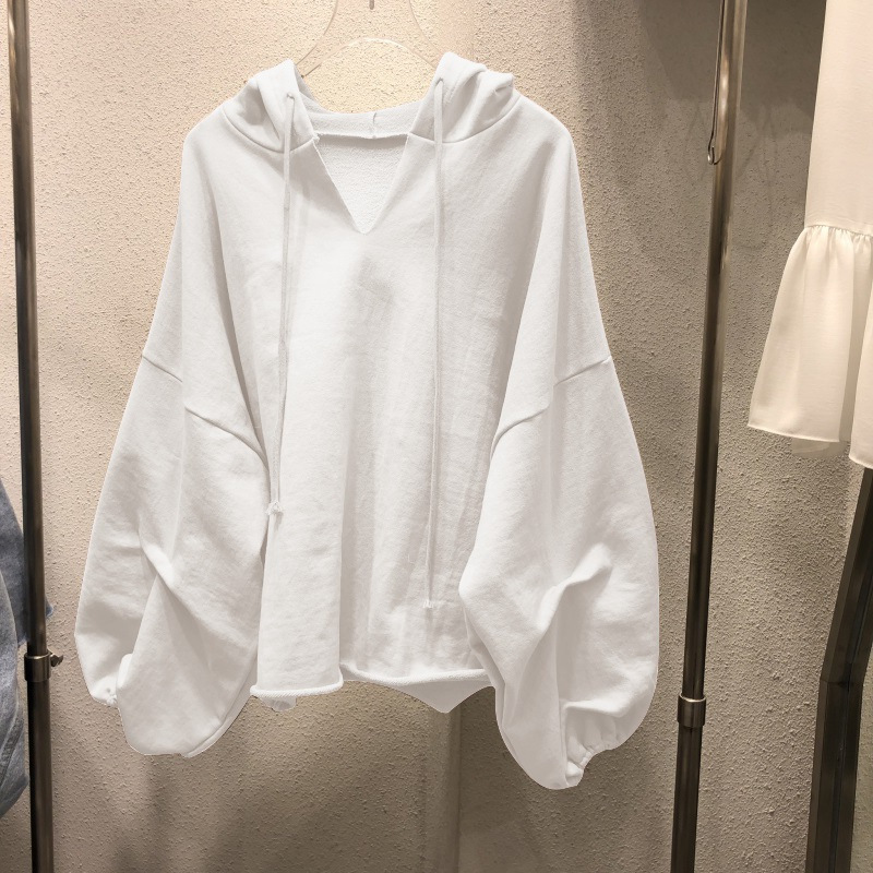 New autumn thin loose cotton sweatshirt with hood