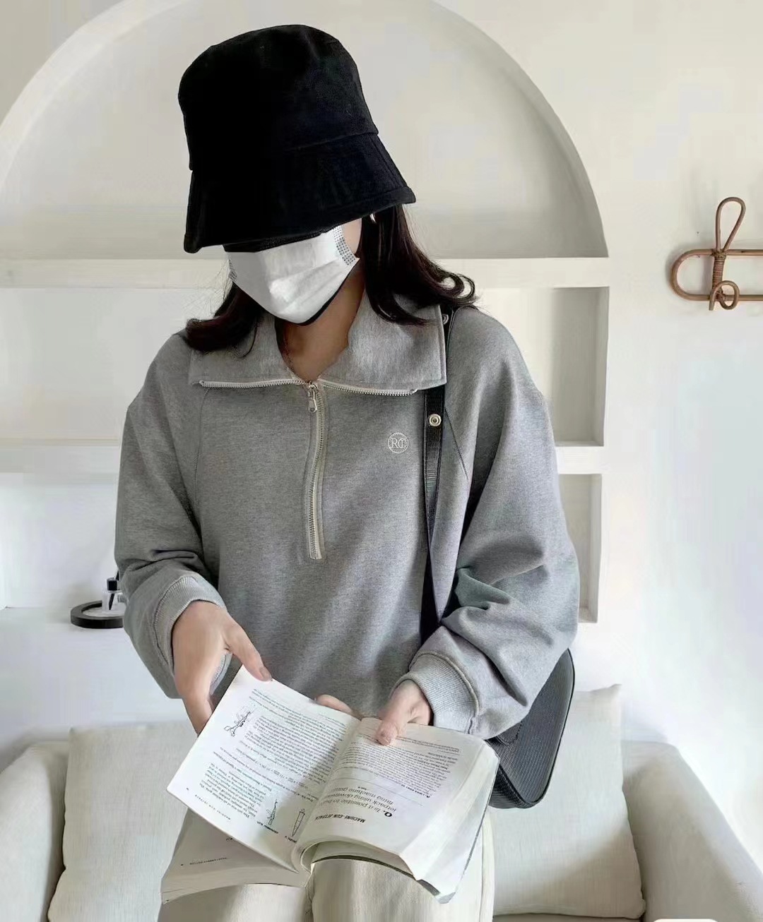 Classic half-zip sweatshirt