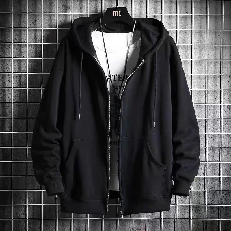 Trendy zipper new men's hoodie